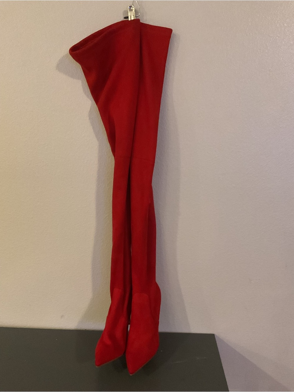 Steve Madden Red Over-the-Knee Stretch Boots